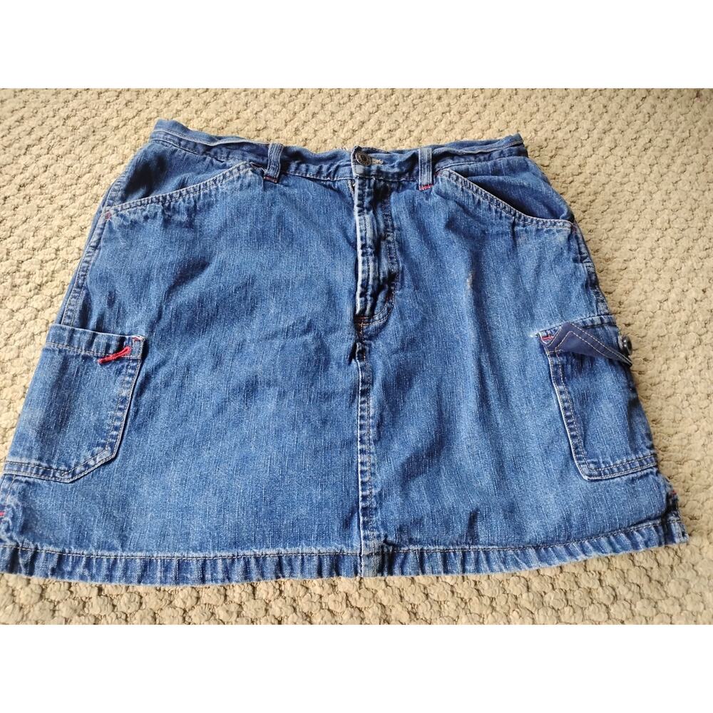 Faded Glory Blue Denim Mini Skirt